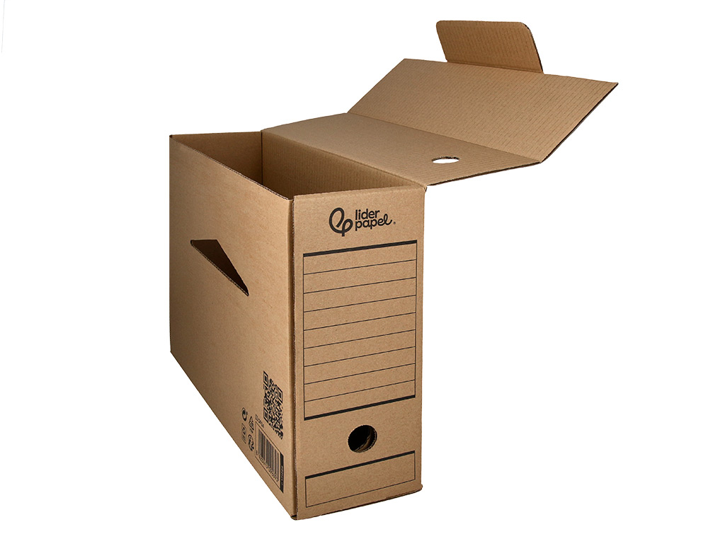BOITE A ARCHIVES LIDERPAPEL CARTON RECYCLE 325G/M2 DOS 116MM KRAFT 388X116X275MM