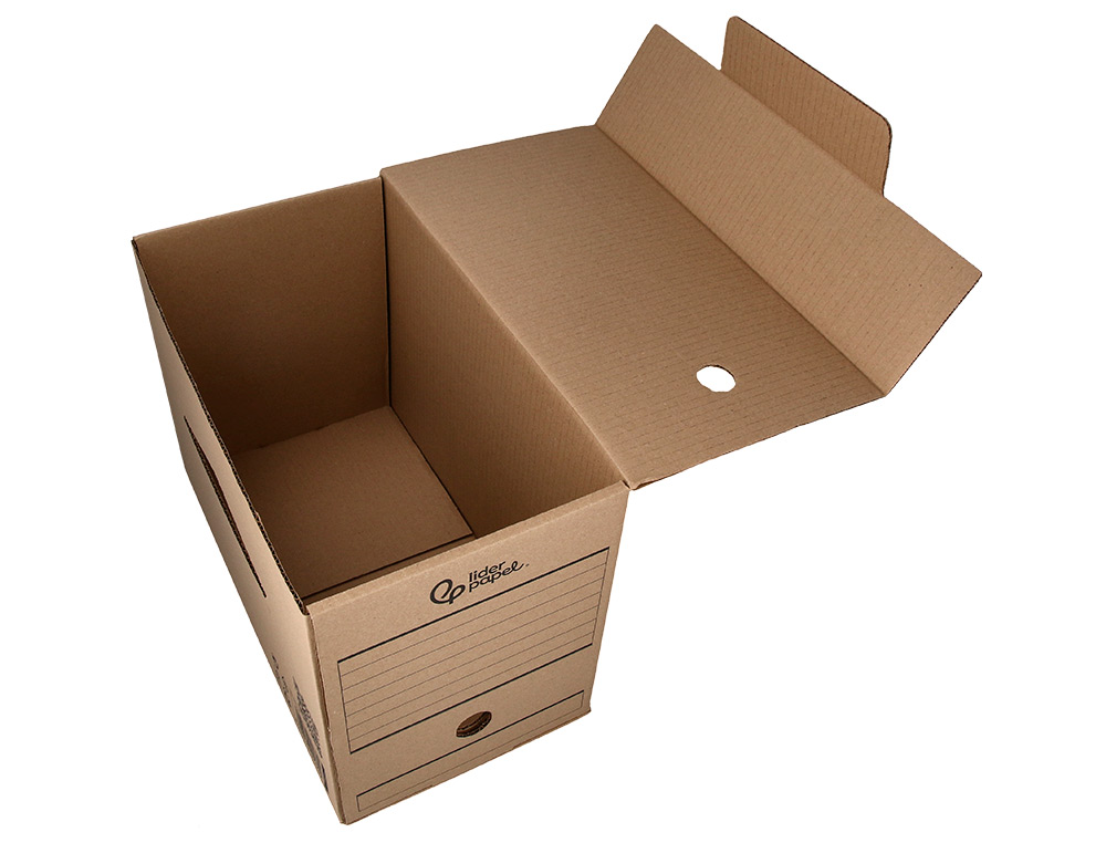 BOITE A ARCHIVES LIDERPAPEL CARTON RECYCLE 400G/M2 DOS 200MM KRAFT 367X200X251MM