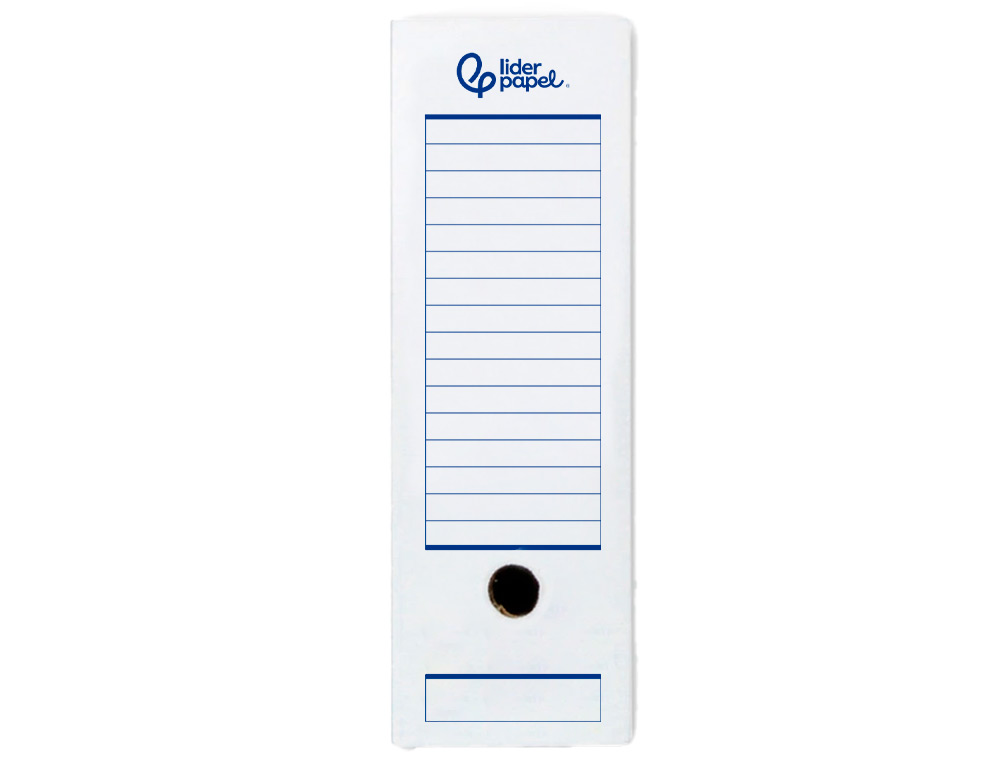 BOITE A ARCHIVES LIDERPAPEL CARTON RECYCLE DIN A4 325G/M2 DOS 100MM 360X100X255MM COLORIS BLANC