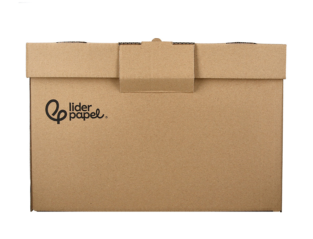 CONTAINER A ARCHIVES LIDERPAPEL CARTON MONTAGE AUTOMATIQUE POUR 5 BOITES FORMAT A4+ / 6 CLASSEURS A-Z 540X410X300MM