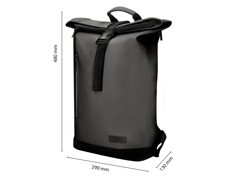 SAC A DOS ANTARTIK ROLL UP WATERPROOF 480X130X280MM COLORIS GRIS FONCE