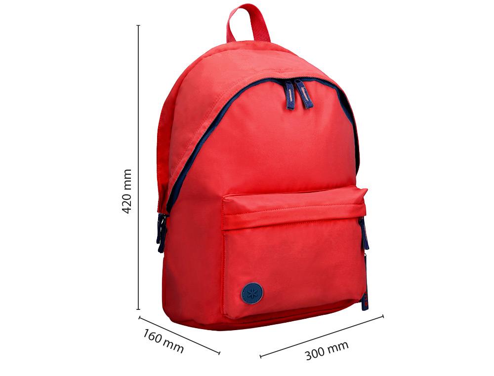 SAC A DOS ANTARTIK 1 COMPARTIMENT MODELE BASIC PACK 20L 420X160X300MM COLORIS ROUGE GRENAT