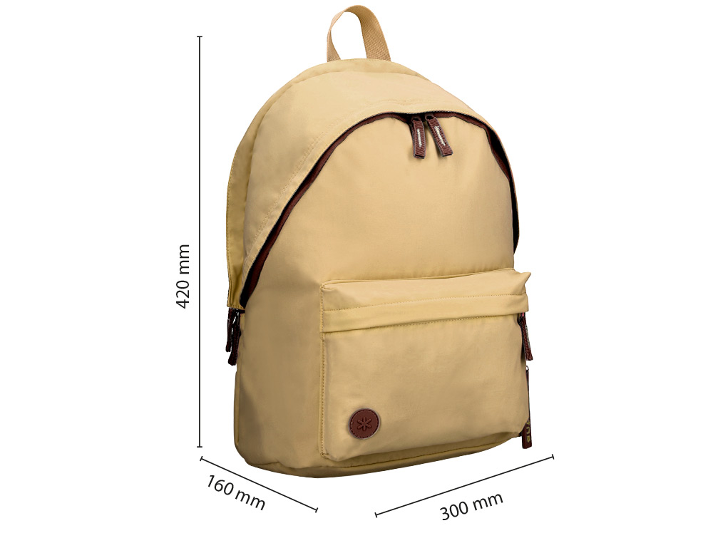 SAC A DOS ANTARTIK 1 COMPARTIMENT MODELE BASIC     PACK 20L 420X160X300MM        COLORIS BEIGE