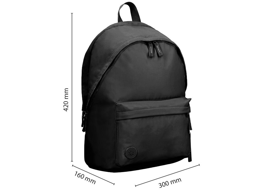SAC A DOS ANTARTIK 1 COMPARTIMENT MODELE BASIC PACK 20L 420X160X300MM COLORIS NOIR