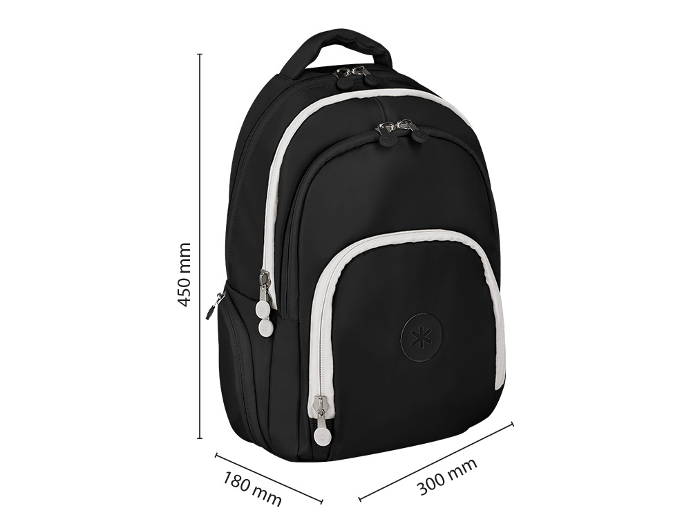 SAC A DOS ANTARTIK 4 COMPARTIMENTS MODELE FUSION   FLEX 19L 450X180X300MM COLORISNOIR