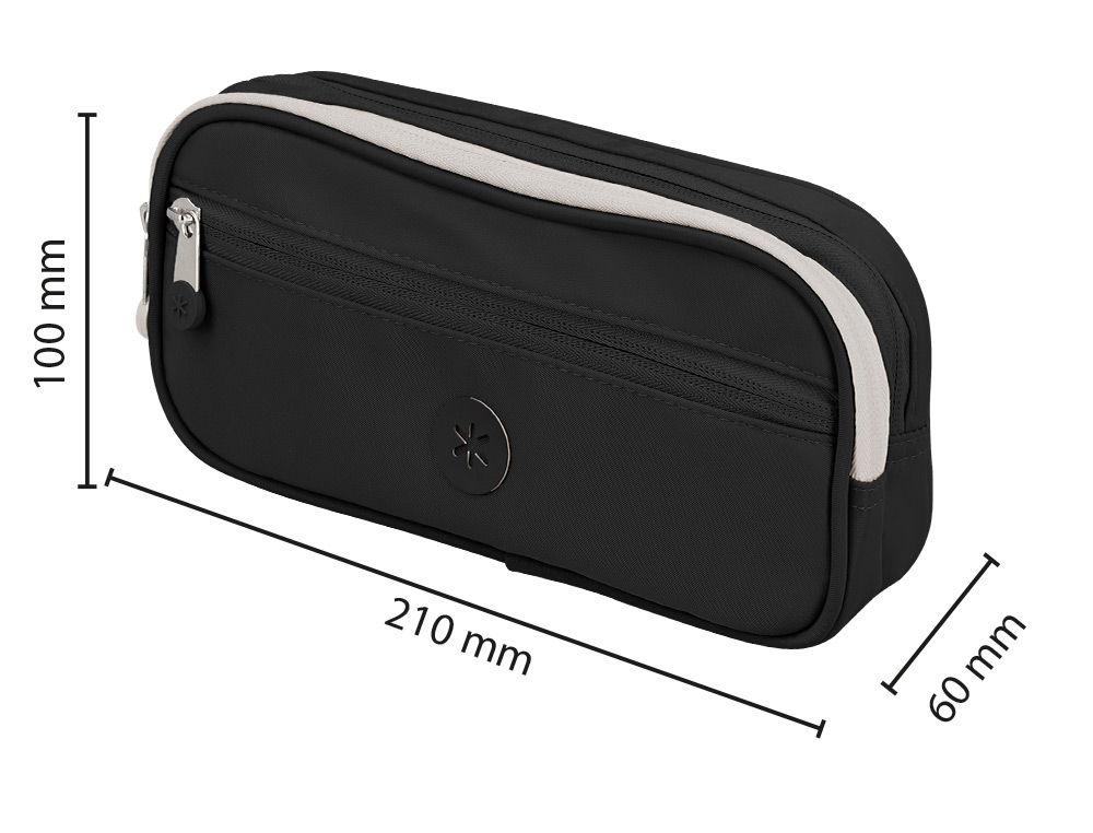 FOURRE-TOUT ANTARTIK RECTANGULAIRE 2 COMPARTIMENTS MODELE FUISION FLEX           100X60X220MM COLORIS NOIR