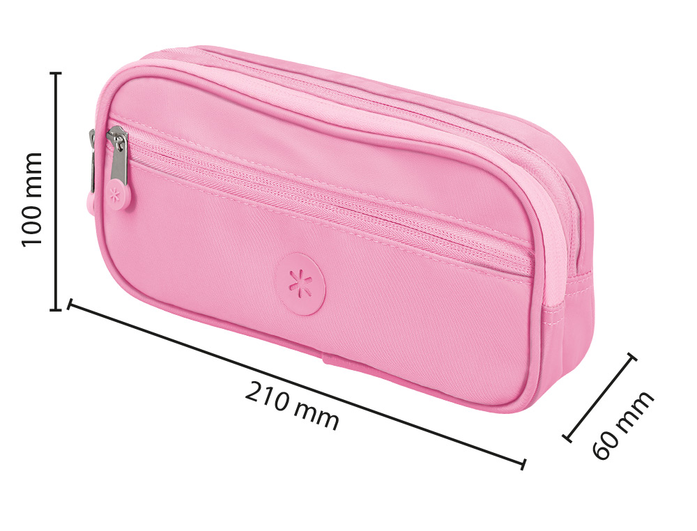 FOURRE-TOUT ANTARTIK RECTANGULAIRE 2 COMPARTIMENTS MODELE FUSION FLEX            100X60X220MM COLORIS ROSE