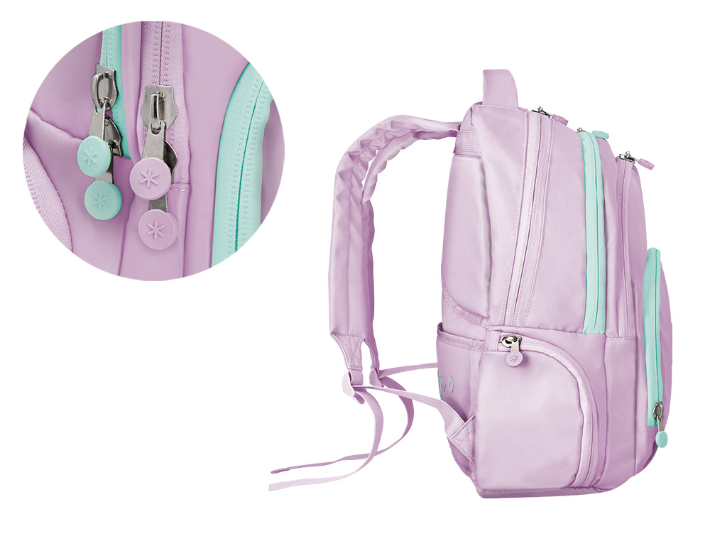 SAC A DOS ANTARTIK 4 COMPARTIMENTS MODELE FUSION   FLEX 19L 450X180X300MM COLORISLILAS