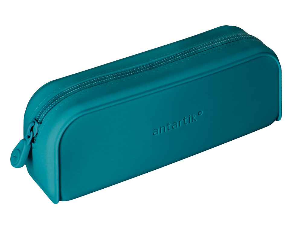 FOURRE-TOUT ANTARTIK RECTANGULAIRE 1 COMPARTIMENT EN SILICONE MODELE PRISMA 185X50X75MM COLORIS TURQUOISE
