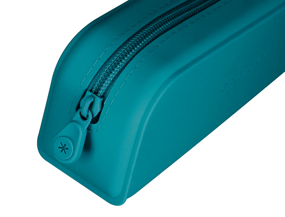 FOURRE-TOUT ANTARTIK RECTANGULAIRE 1 COMPARTIMENT EN SILICONE MODELE PRISMA 185X50X75MM COLORIS TURQUOISE