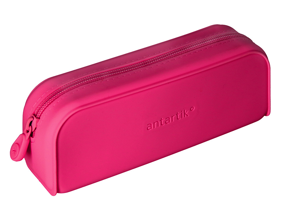 FOURRE-TOUT ANTARTIK RECTANGULAIRE 1 COMPARTIMENT  EN SILICONE MODELE PRISMA     185X50X75MM COLORIS FUCHSIA