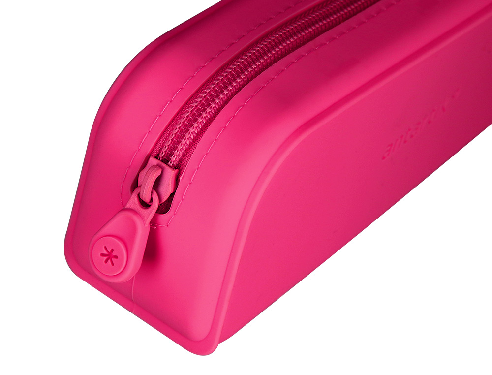 FOURRE-TOUT ANTARTIK RECTANGULAIRE 1 COMPARTIMENT  EN SILICONE MODELE PRISMA     185X50X75MM COLORIS FUCHSIA