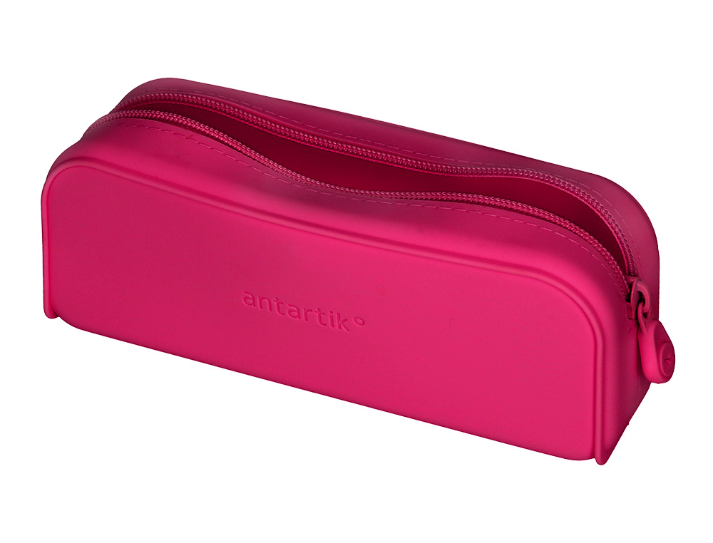 FOURRE-TOUT ANTARTIK RECTANGULAIRE 1 COMPARTIMENT  EN SILICONE MODELE PRISMA     185X50X75MM COLORIS FUCHSIA
