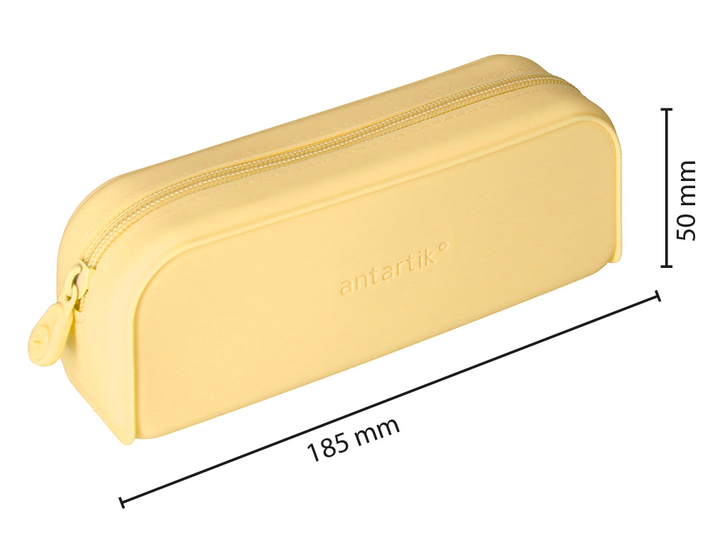FOURRE-TOUT ANTARTIK RECTANGULAIRE 1 COMPARTIMENT  EN SILICONE MODELE PRISMA     185X50X75MM COLORIS JAUNE