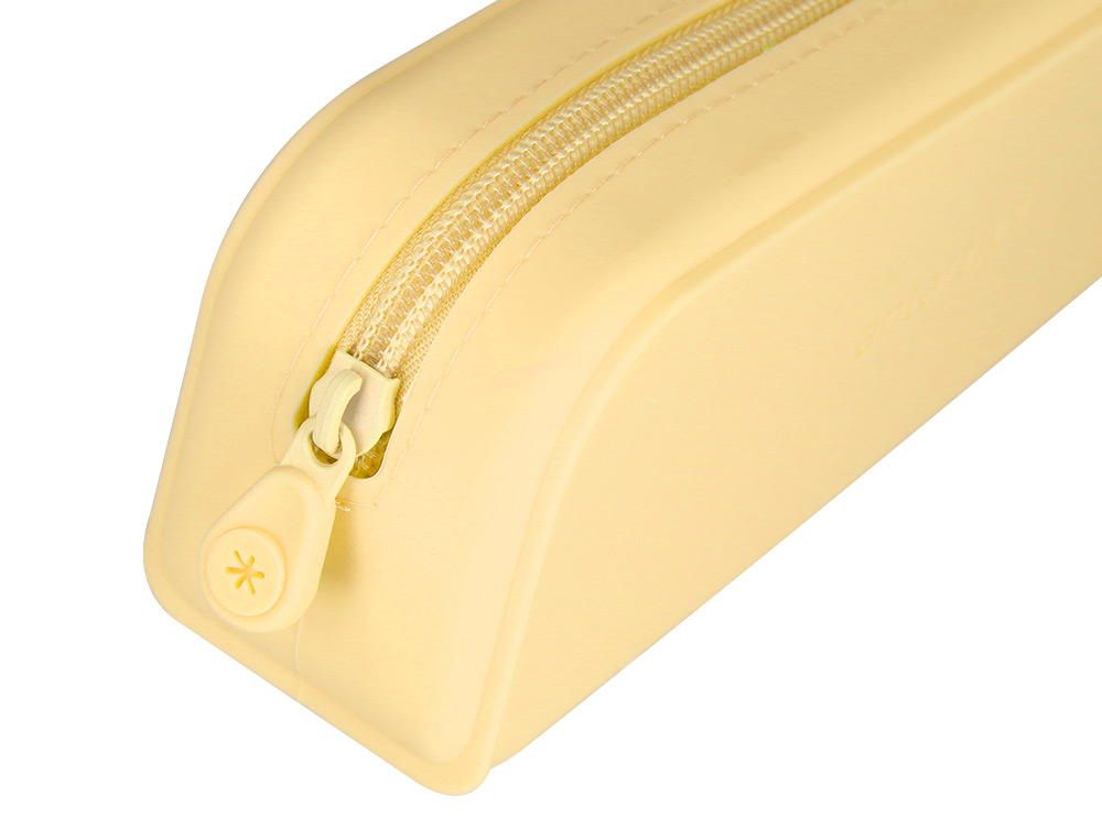 FOURRE-TOUT ANTARTIK RECTANGULAIRE 1 COMPARTIMENT  EN SILICONE MODELE PRISMA     185X50X75MM COLORIS JAUNE