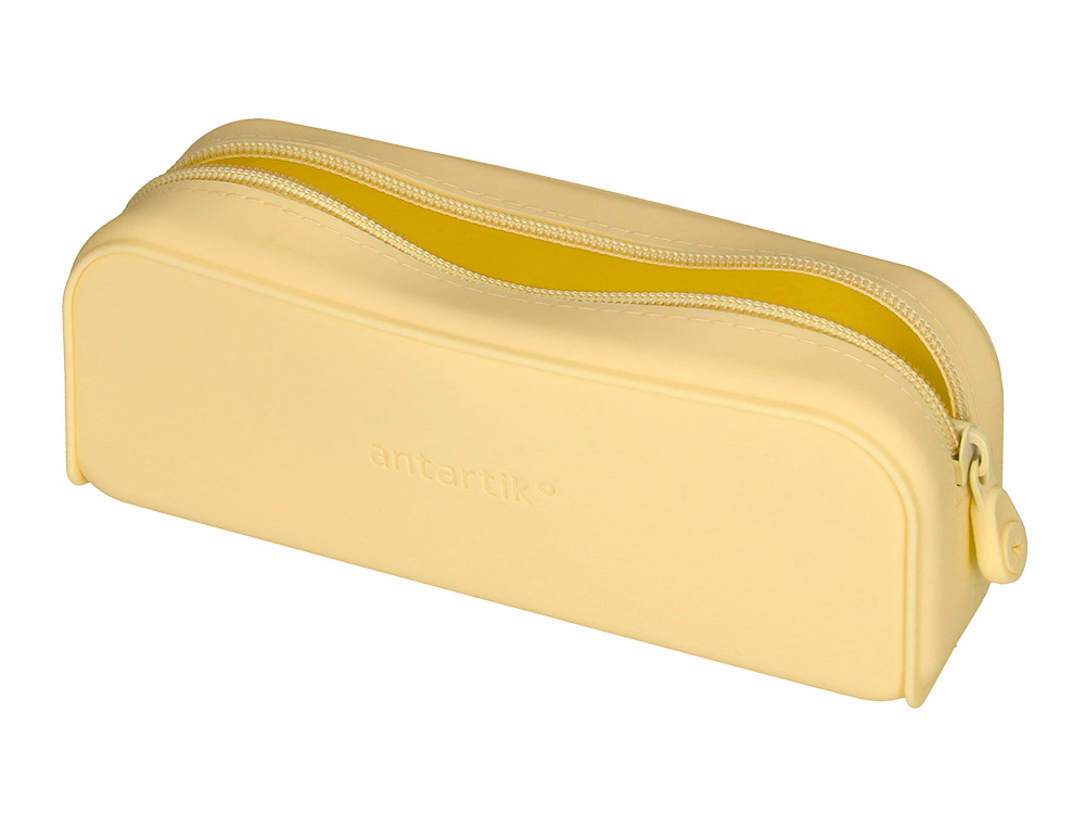 FOURRE-TOUT ANTARTIK RECTANGULAIRE 1 COMPARTIMENT  EN SILICONE MODELE PRISMA     185X50X75MM COLORIS JAUNE