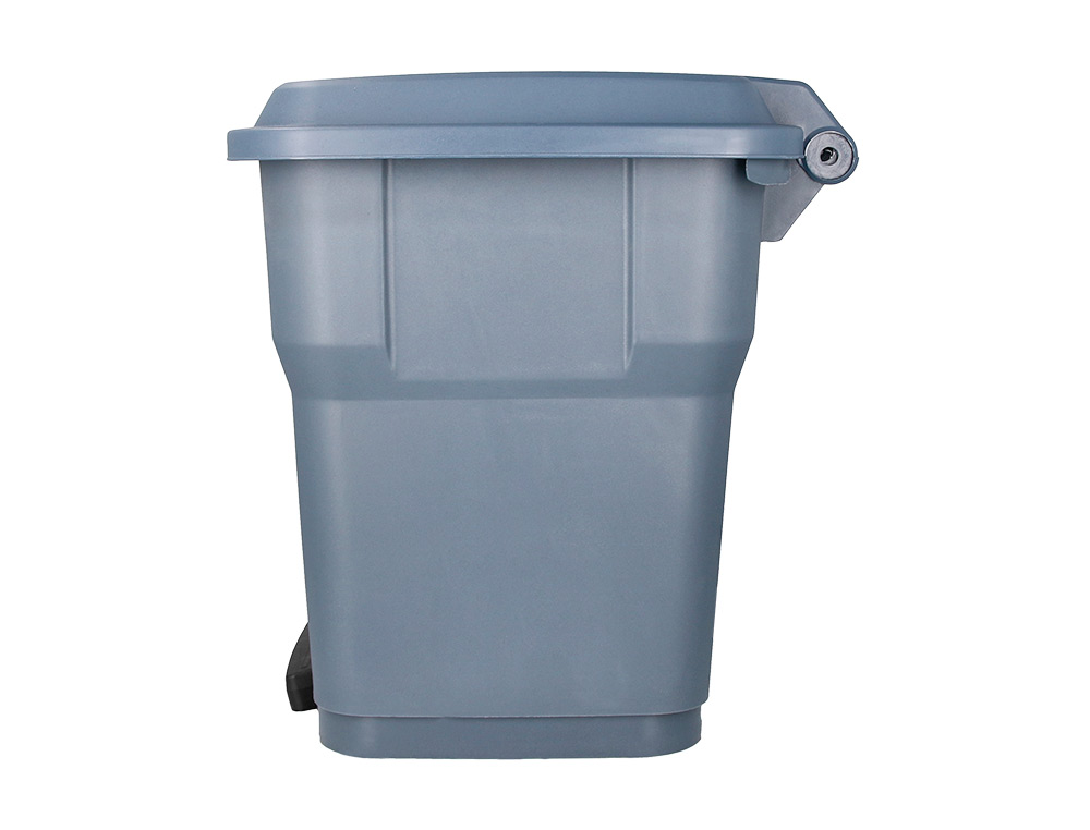 POUBELLE CONTENEUR Q-CONNECT PLASTIQUE AVEC COUVERCLE ET   PEDALE CAPACITE 30L DIM       395X395X420MM COLORIS GRIS