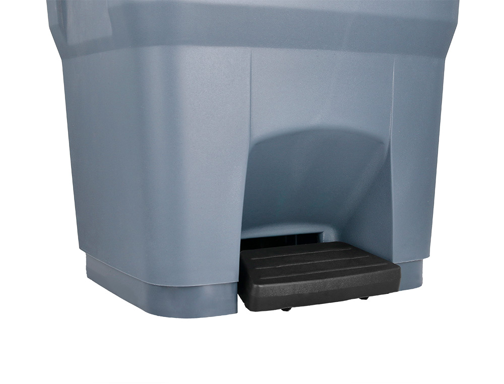 POUBELLE CONTENEUR Q-CONNECT PLASTIQUE AVEC COUVERCLE ET   PEDALE CAPACITE 30L DIM       395X395X420MM COLORIS GRIS