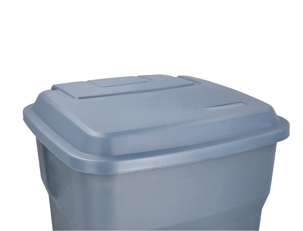 POUBELLE CONTENEUR Q-CONNECT PLASTIQUE AVEC COUVERCLE ET   PEDALE CAPACITE 30L DIM       395X395X420MM COLORIS GRIS