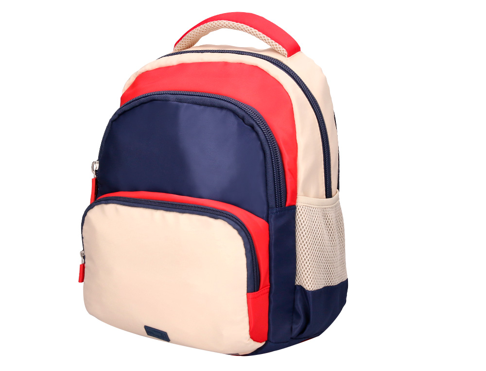 SAC A DOS LIDERPAPEL SCOLAIRE MULTIPOCHES ET MULTICOULEURS  35X11X27CM
