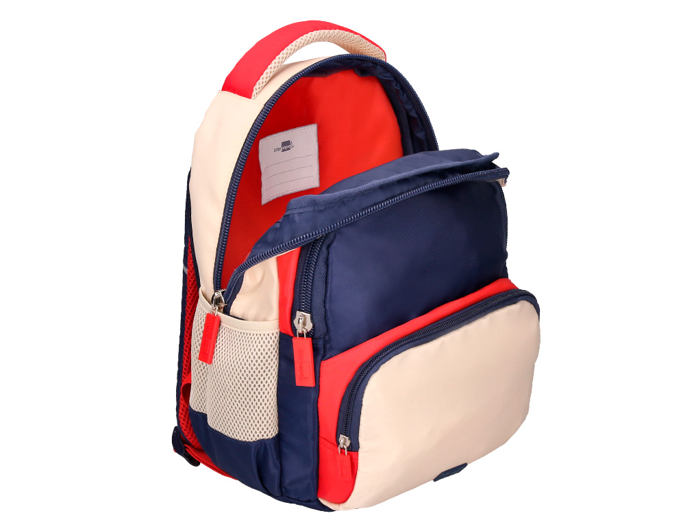 SAC A DOS LIDERPAPEL SCOLAIRE MULTIPOCHES ET MULTICOULEURS  35X11X27CM