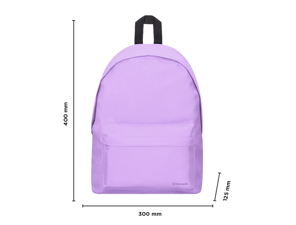 SAC A DOS LIDERPAPEL 1 COMPARTIMENT 40X12,5X30CM COLORIS LILAS