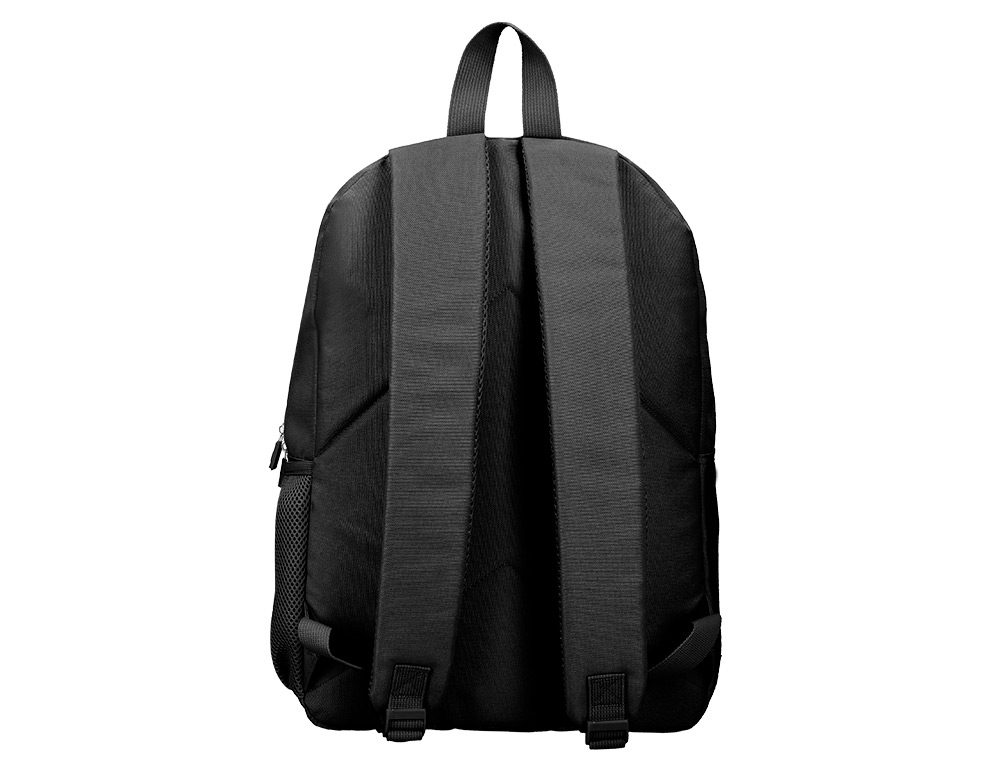 SAC A DOS LIDERPAPEL 1 COMPARTIMENT POCHE LATERALE 40X12,5X30CM COLORIS NOIR