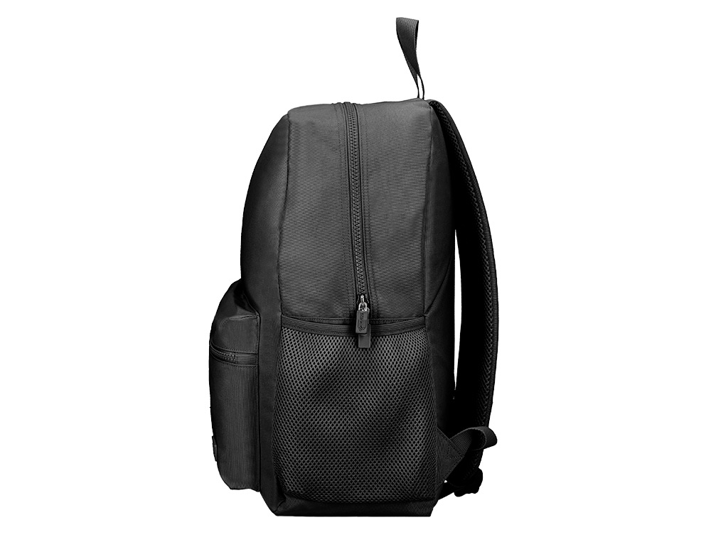 SAC A DOS LIDERPAPEL 1 COMPARTIMENT POCHE LATERALE 40X12,5X30CM COLORIS NOIR