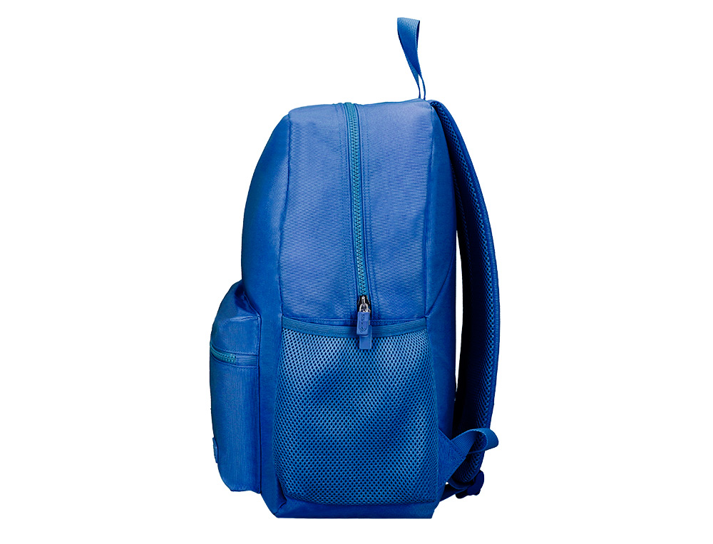 SAC A DOS LIDERPAPEL 1 COMPARTIMENT POCHE LATERALE   40X12,5X30CM COLORIS BLEU     OCEAN