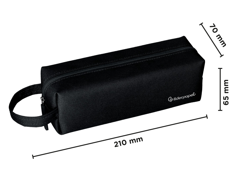 FOURRE-TOUT LIDERPAPEL RECTANGULAIRE 1 COMPARTIMENT  21X7CM COLORIS NOIR