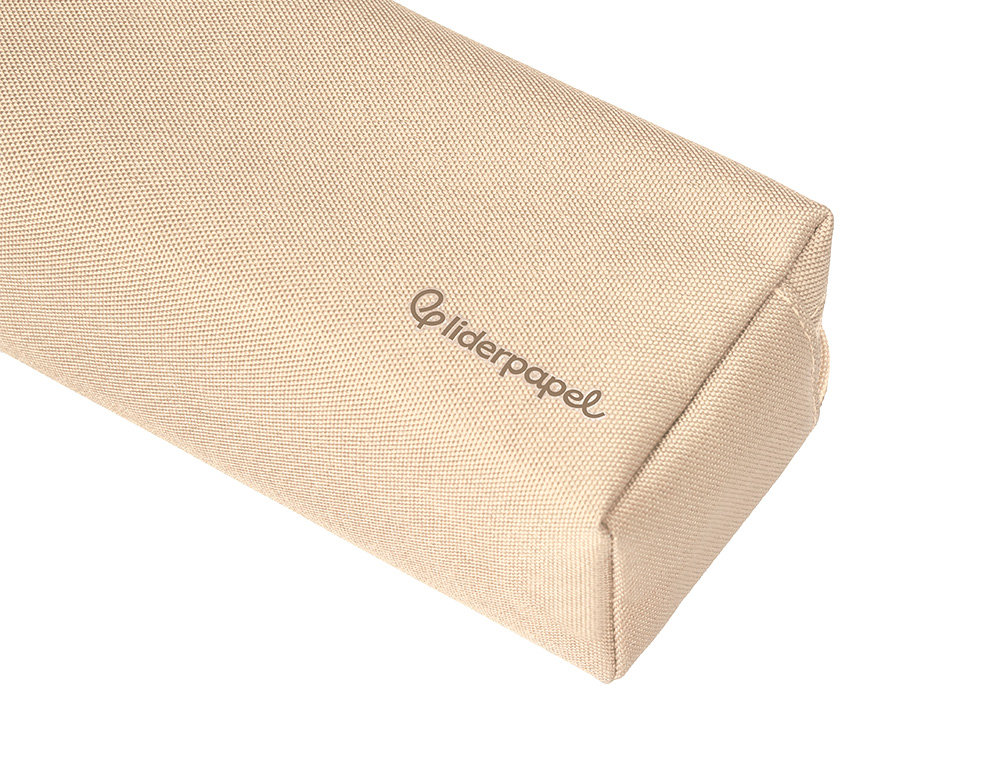 FOURRE-TOUT LIDERPAPEL RECTANGULAIRE 2 COMPARTIMENTS ANSE DE PREHENSION 21X8CM     COLORIS BEIGE