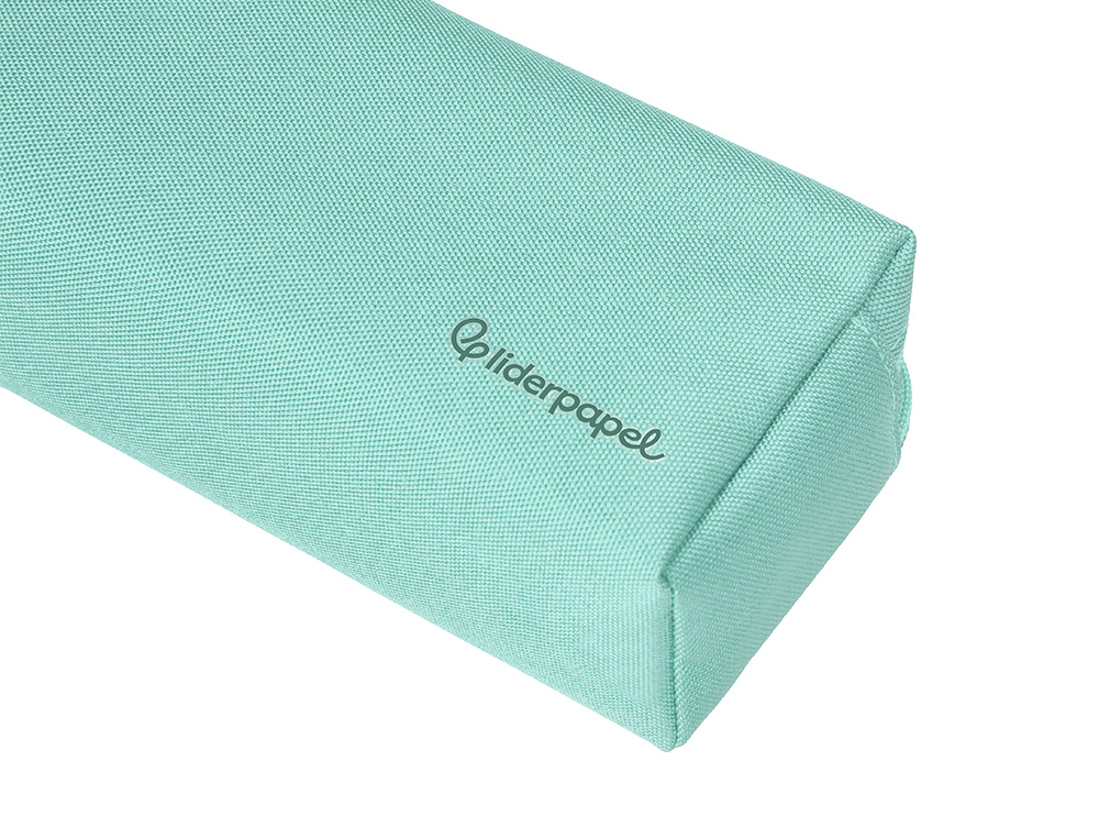FOURRE-TOUT LIDERPAPEL RECTANGULAIRE 2 COMPARTIMENTS ANSE DE PREHENSION 21X8CM     COLORIS VERT AMANDE