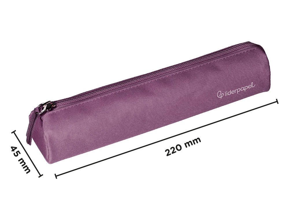 FOURRE-TOUT LIDERPAPEL ROND MINCE 22X4,5CM COLORIS MAUVE  POUDRE
