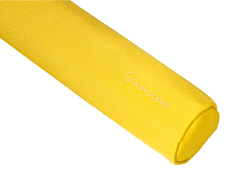 FOURRE-TOUT LIDERPAPEL ROND MINCE 22X4,5CM COLORIS JAUNE
