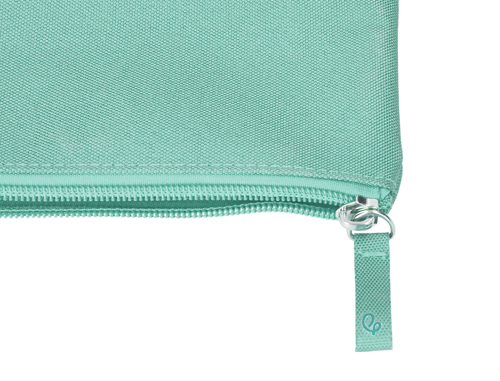 FOURRE-TOUT LIDERPAPEL PLAT 1 COMPARTIMENT 20X10CM COLORIS  VERT AMANDE