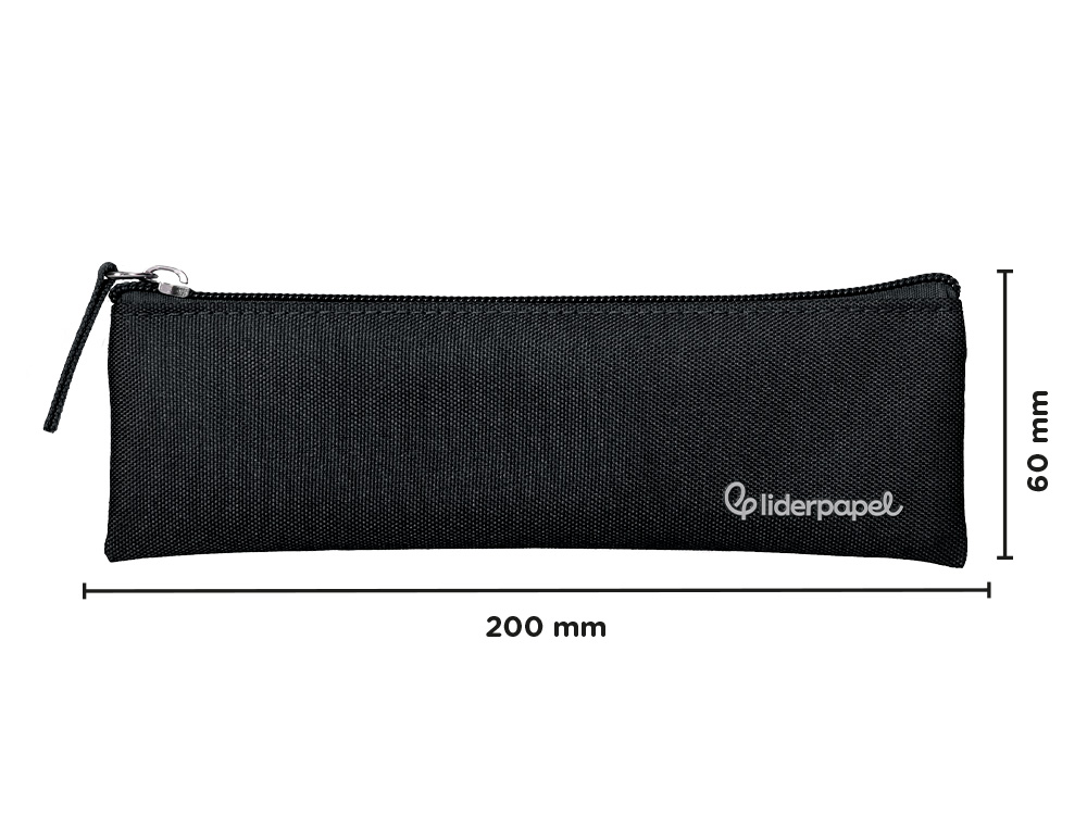 FOURRE-TOUT LIDERPAPEL PLAT MINCE 1 COMPARTIMENT 20X6CM COLORIS NOIR