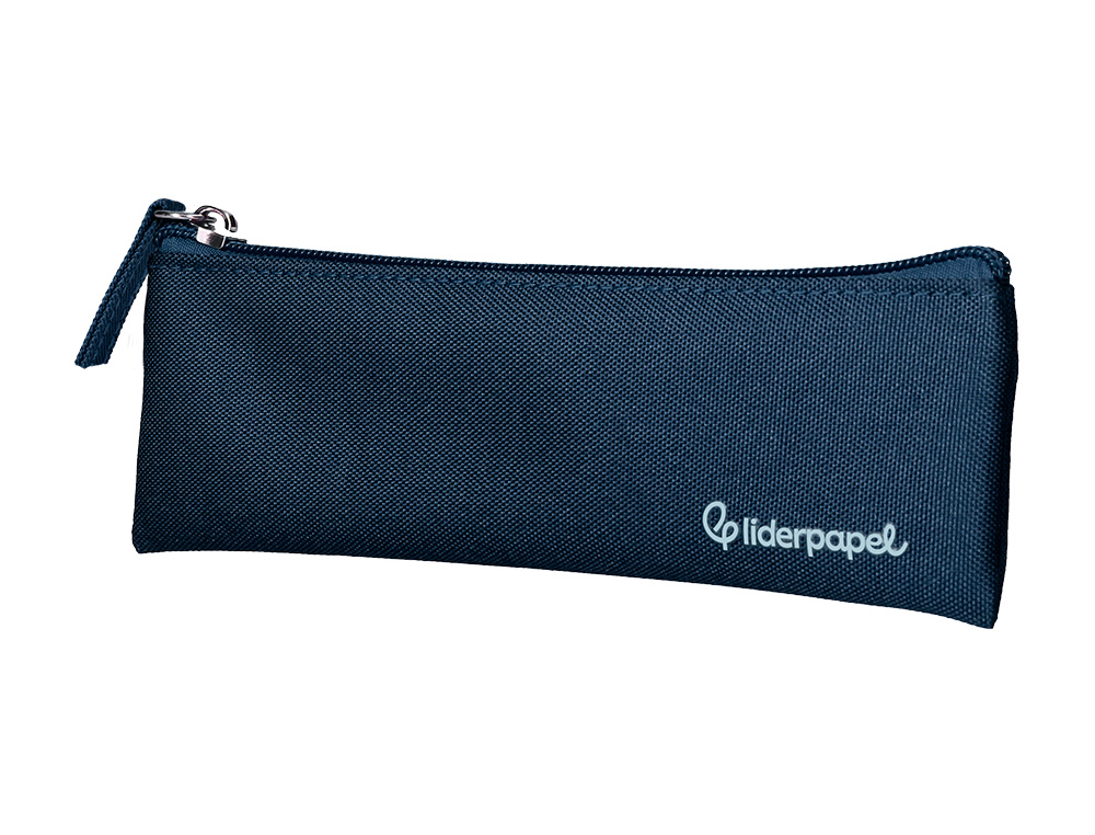 FOURRE-TOUT LIDERPAPEL PLAT MINCE 1 COMPARTIMENT 20X6CM   COLORIS BLEU MARINE