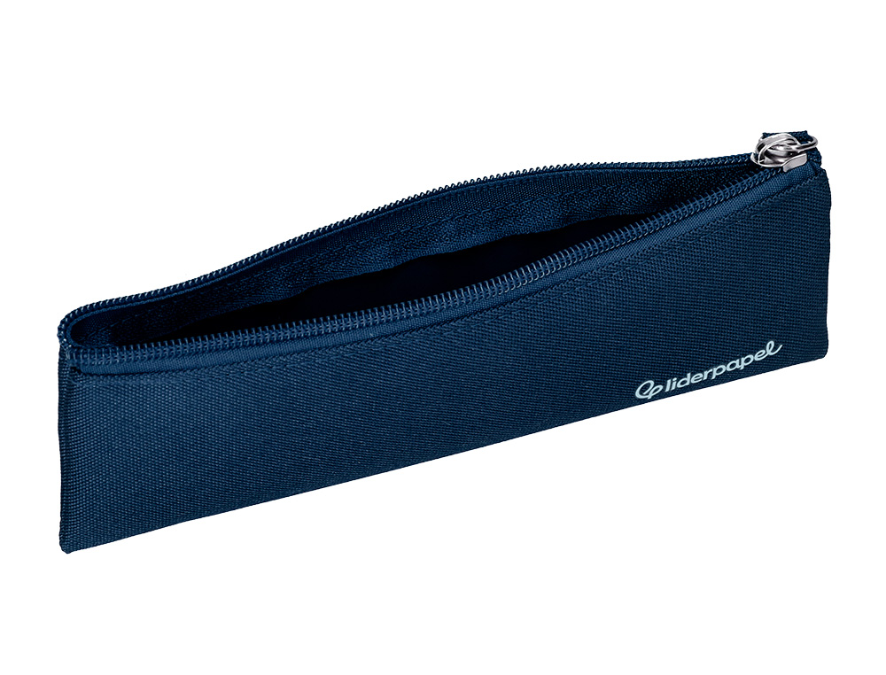 FOURRE-TOUT LIDERPAPEL PLAT MINCE 1 COMPARTIMENT 20X6CM   COLORIS BLEU MARINE