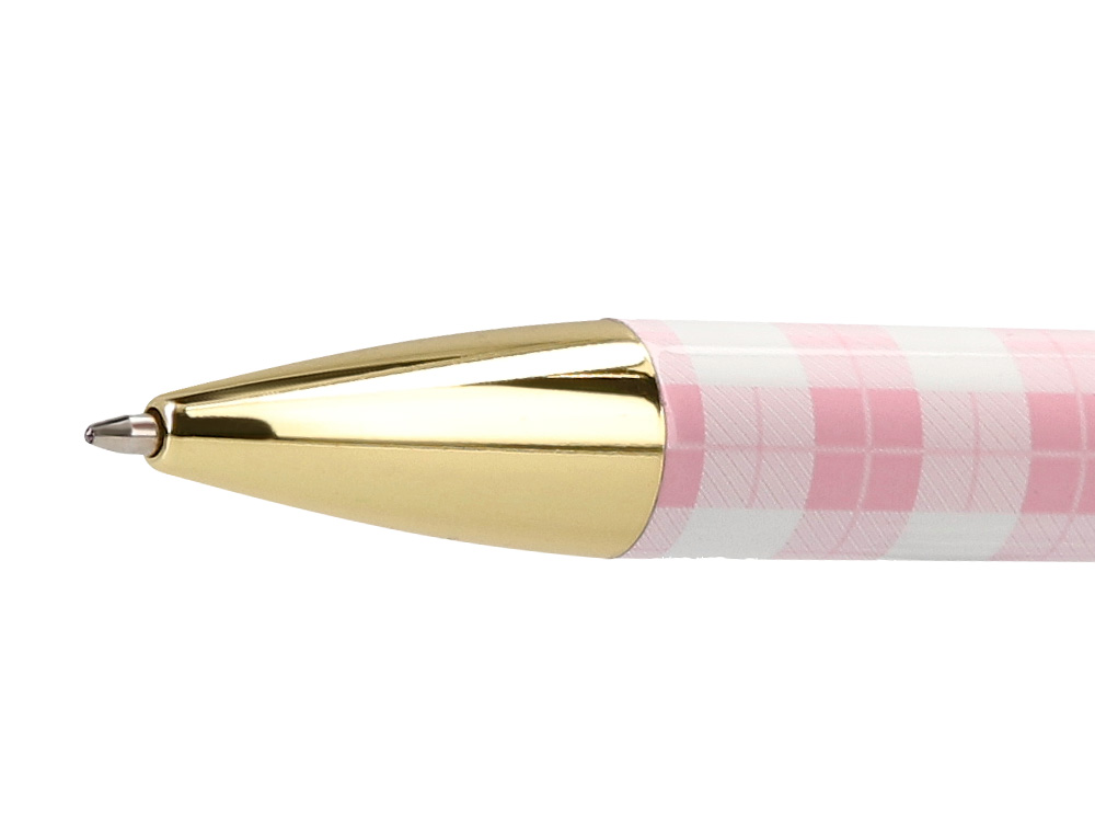 STYLO-BILLE BELIUS PICNIC ALUMINIUM ENCRE BLEUE COLORIS ROSE DORE BOITE DESIGN