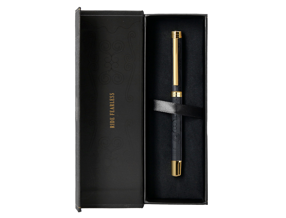 ROLLER BELIUS WILD WEST ALUMINIUM ENCRE NOIRE COLORIS NOIR DORE BOITE DESIGN