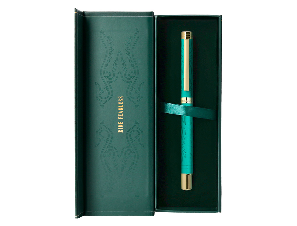 ROLLER BELIUS WILD WEST ALUMINIUM ENCRE NOIRE COLORIS VERT   DORE BOITE DESIGN