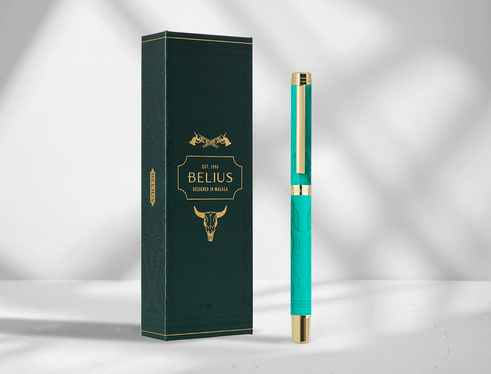 ROLLER BELIUS WILD WEST ALUMINIUM ENCRE NOIRE COLORIS VERT   DORE BOITE DESIGN