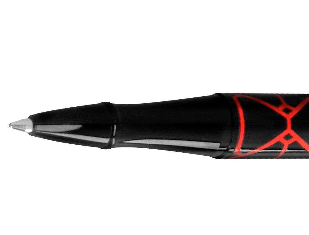 STYLO-BILLE BELIUS LEGACY ALUMINIUM ENCRE BLEUE DESIGN  TRIANGLE ROUGE CORPS NOIR     BOITE DESIGN
