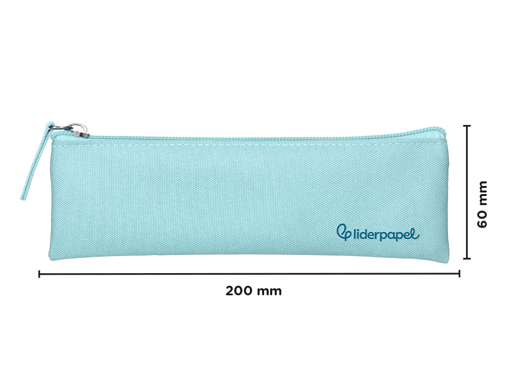FOURRE-TOUT LIDERPAPEL PLAT MINCE 1 COMPARTIMENT 20X6CM COLORIS BLEU CELESTE