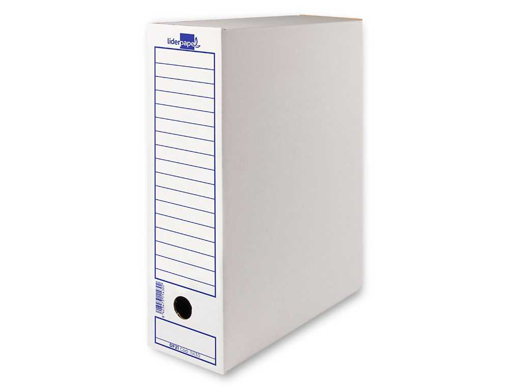 BOITE A ARCHIVES LIDERPAPEL CARTON RECYCLE 325G/M2 DOS    106MM 430X116X316MM COLORIS   BLANC