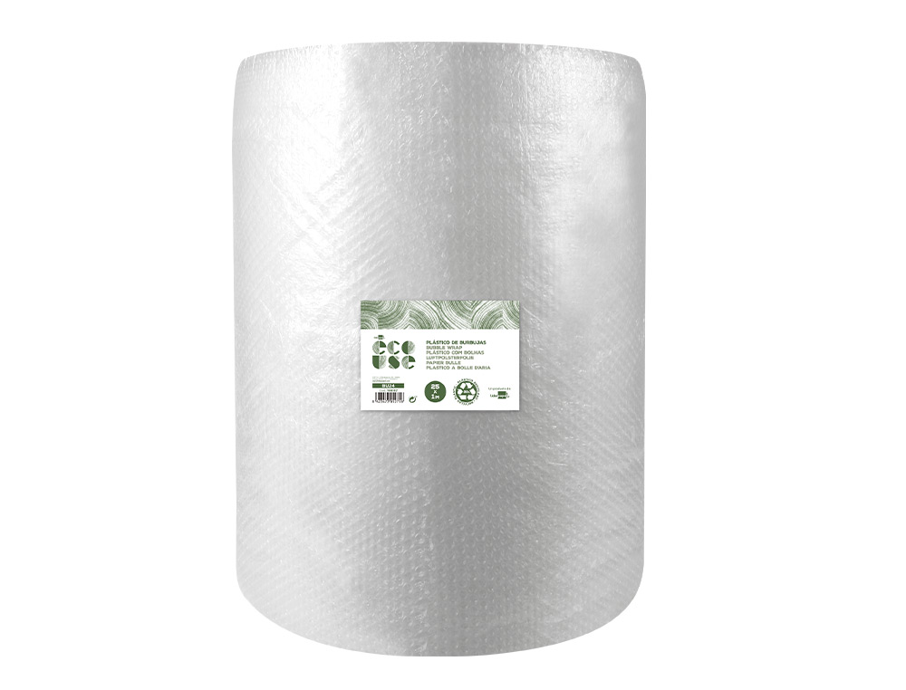 FILM A BULLES LIDERPAPEL ECOUSE 30% PLASTIQUE RECYCLE  30G/M2 ROULEAU 1X25M