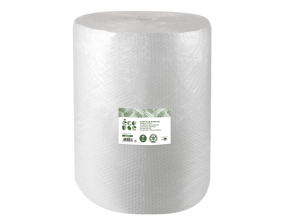 FILM A BULLES LIDERPAPEL ECOUSE 30% PLASTIQUE RECYCLE  30G/M2 ROULEAU 1X25M