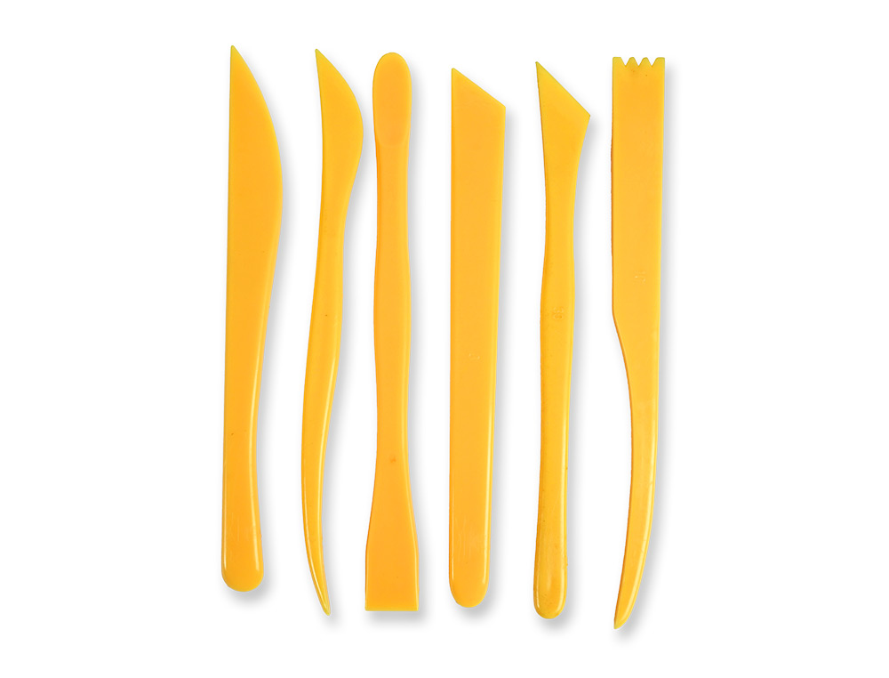 USTENSILES LIDERPAPEL POUR PATE A MODELER ET ARGILE SET  6 PIECES ASSORTIES