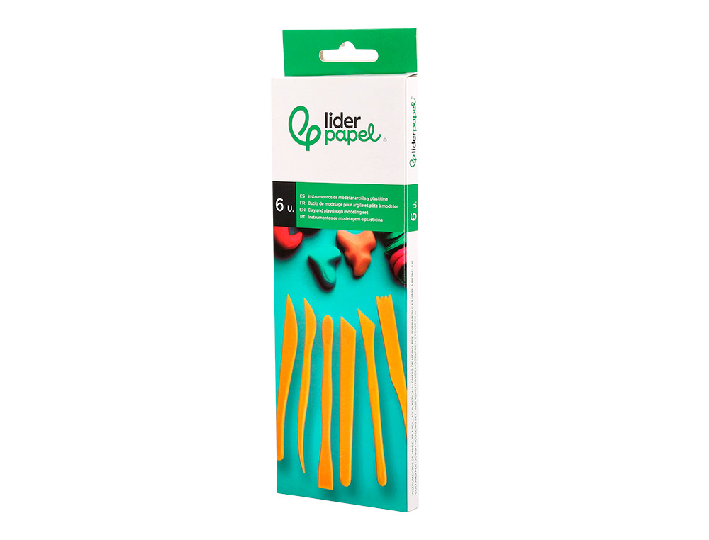 USTENSILES LIDERPAPEL POUR PATE A MODELER ET ARGILE SET  6 PIECES ASSORTIES