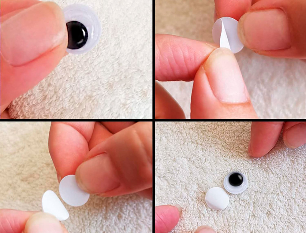 OEIL ADHESIF LIDERPAPEL BLANC AVEC PUPILLE NOIRE SACHET 30  UNITES